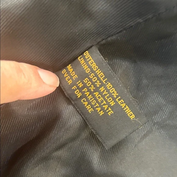 Express Black Leather Double-Breasted Jacket - Picture 12 of 16